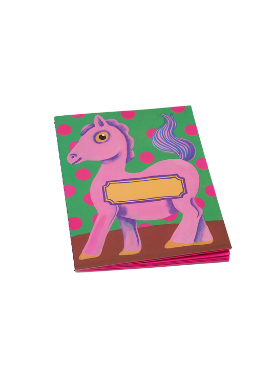 Cuaderno de poni rosa