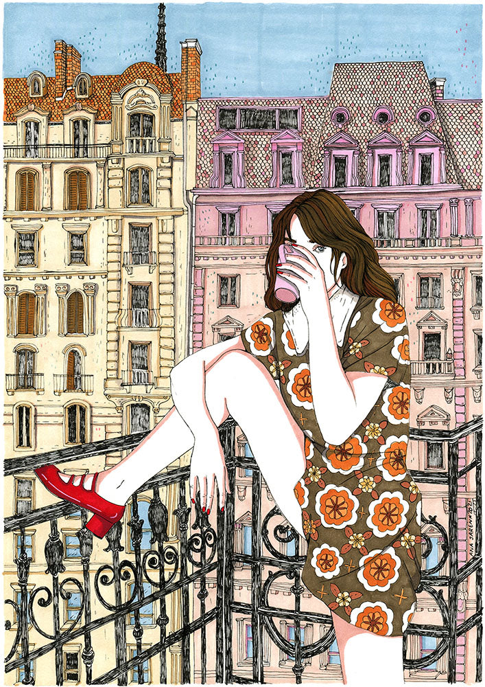 ilustración balcon