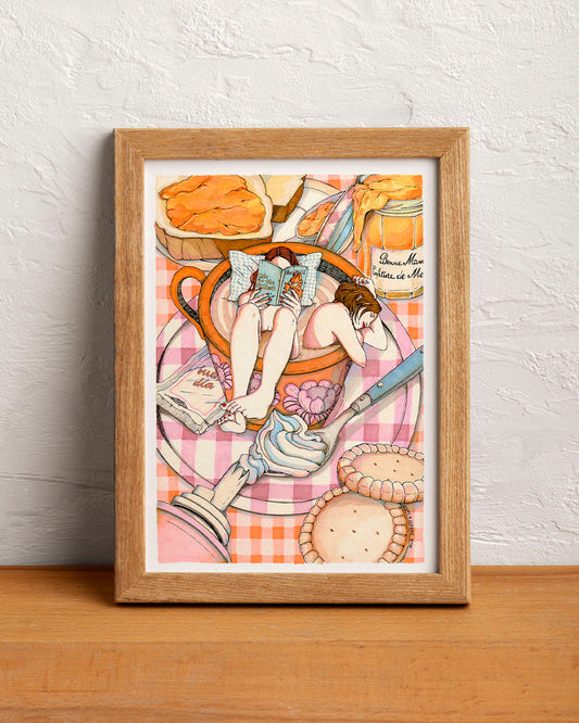 ilustración baño de te