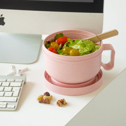 CAJA DE ALMUERZO REDONDA ROSA BON APPÉTIT HF