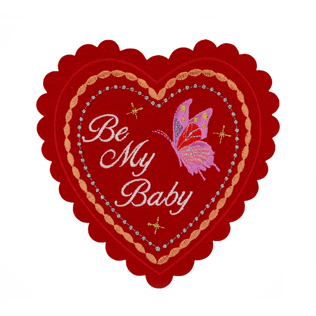 Tarjeta "Be my baby" (parche + tarjeta)