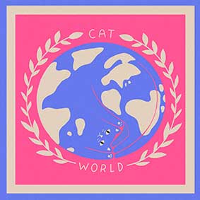 ilustracion cat world
