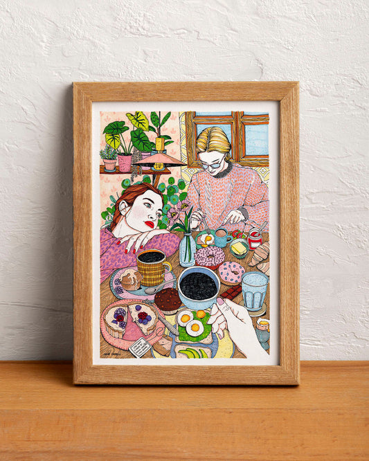 ilustración chica soñando