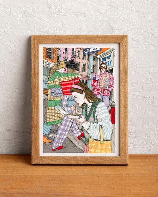 ilustración comida para llevar