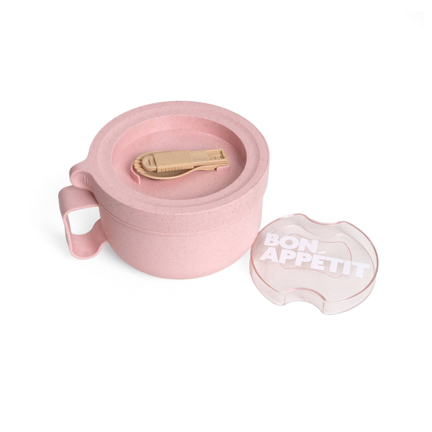 CAJA DE ALMUERZO REDONDA ROSA BON APPÉTIT HF