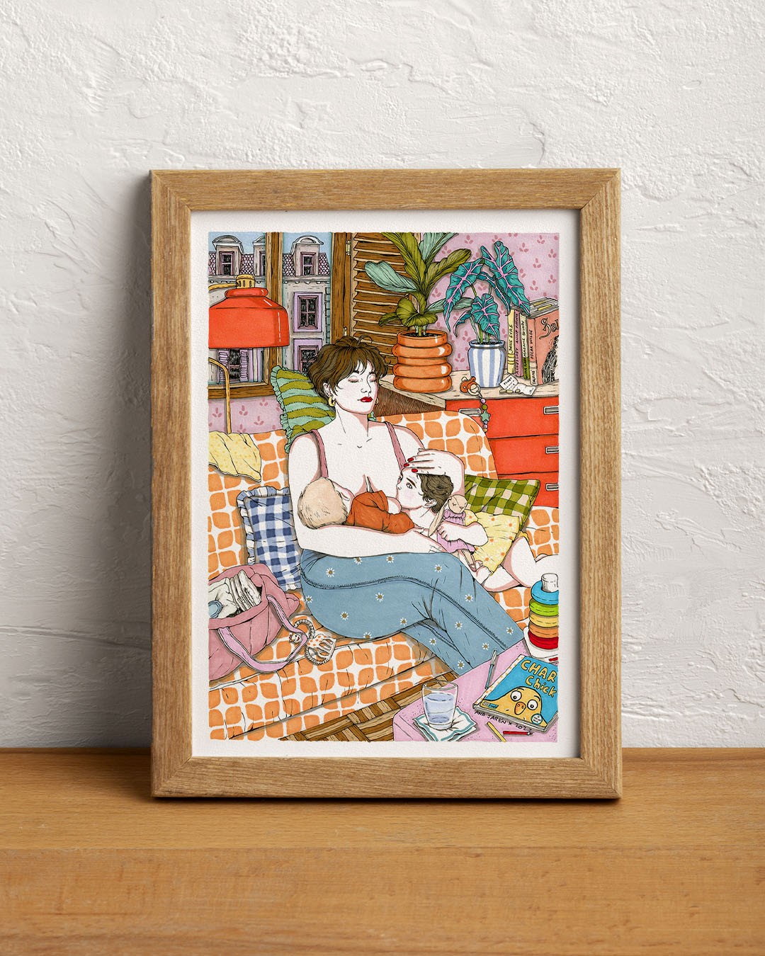 ilustración dando el pecho