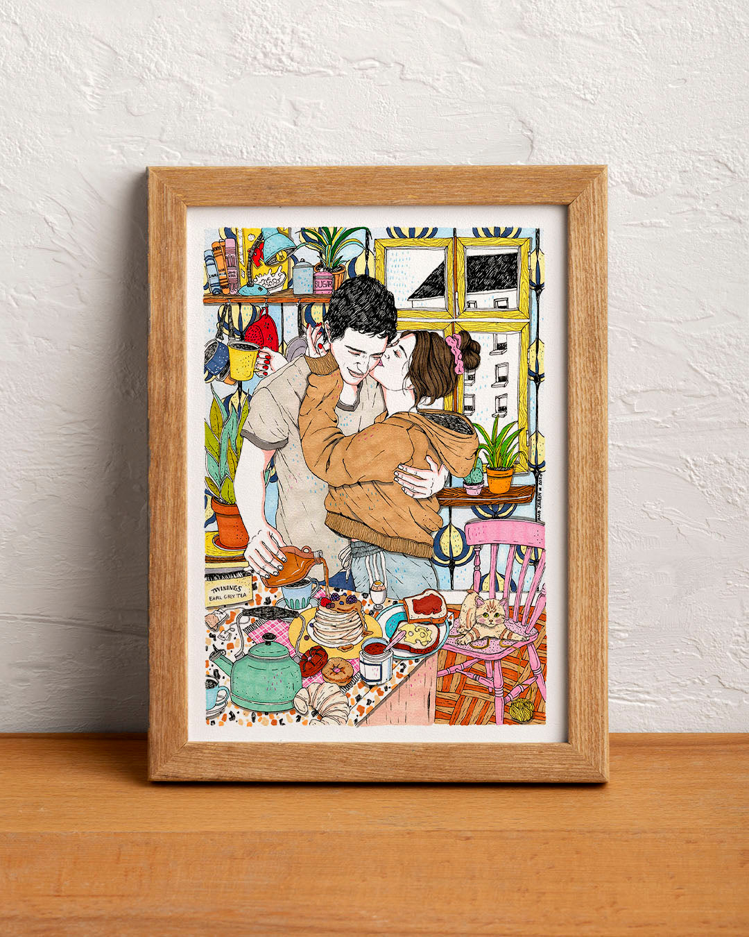ilustración desayuno con amor