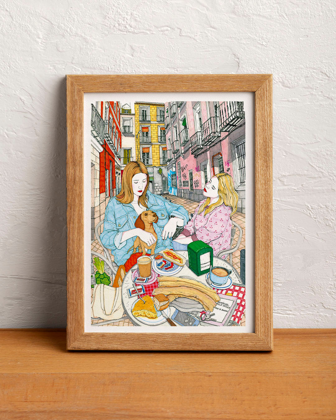 ilustración desayuno en malasaña