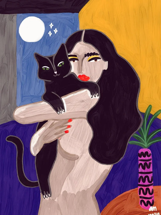 cat lover illustration