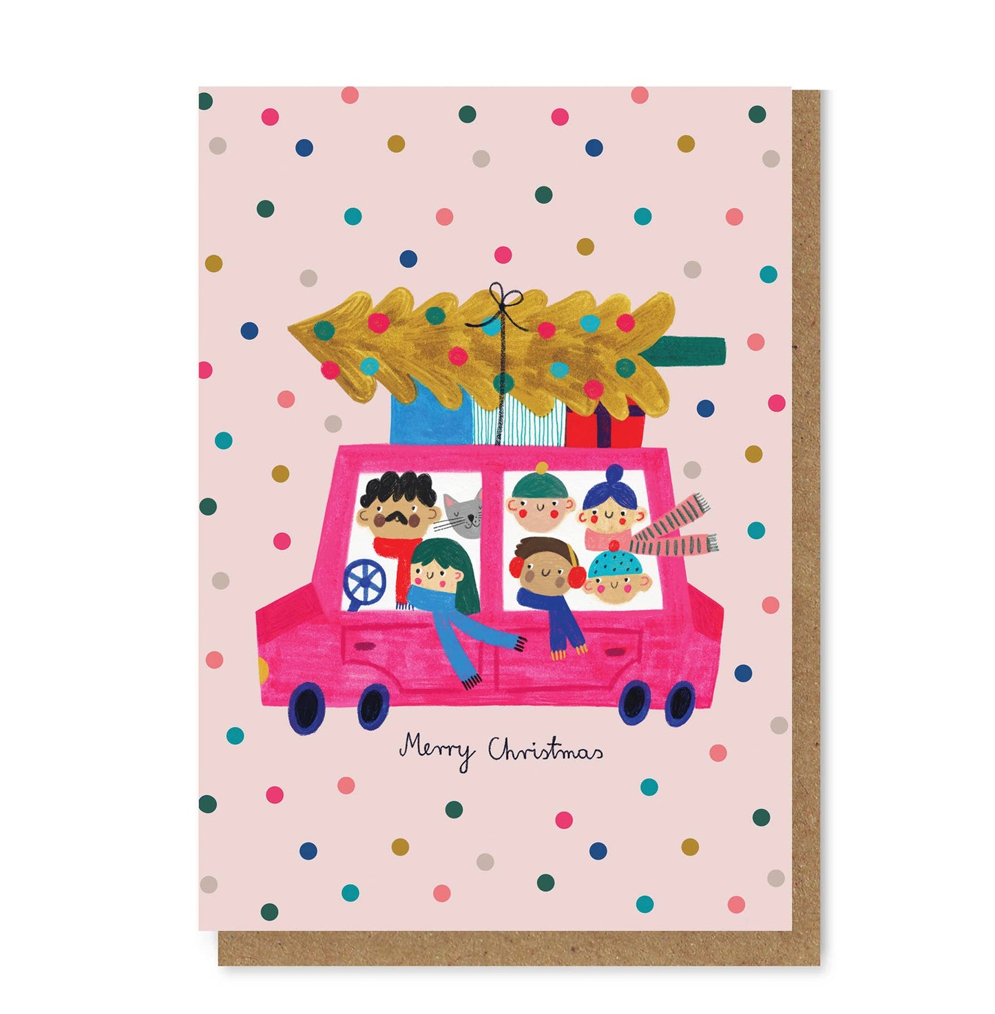 Christmas Car Greeting Card