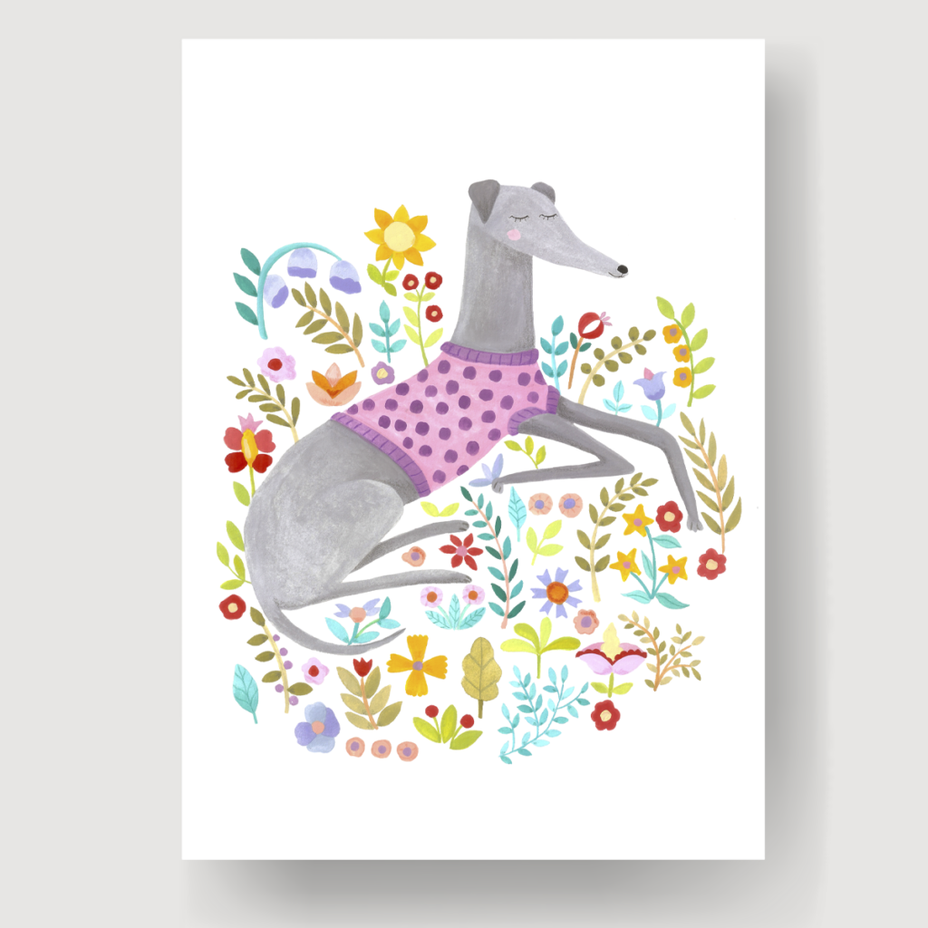 ilustracion galgo