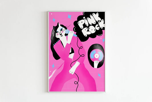 Pink rock Art Print