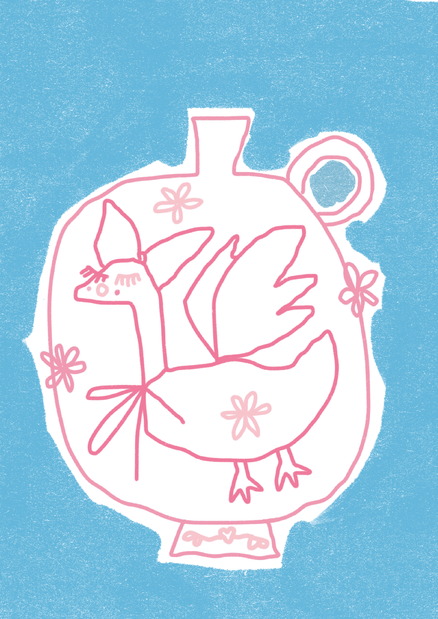 ilustración cisne coquette