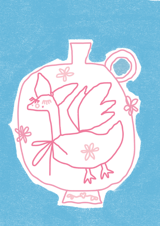 ilustración cisne coquette