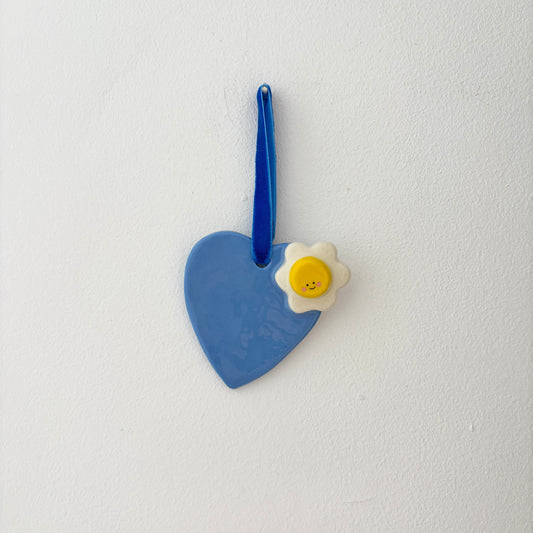 colgante corazon azul