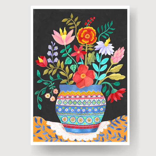 ilustracion jarron bohemio