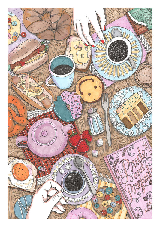 ilustración mesa de brunch