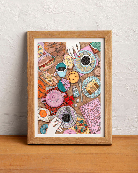 ilustración mesa de brunch