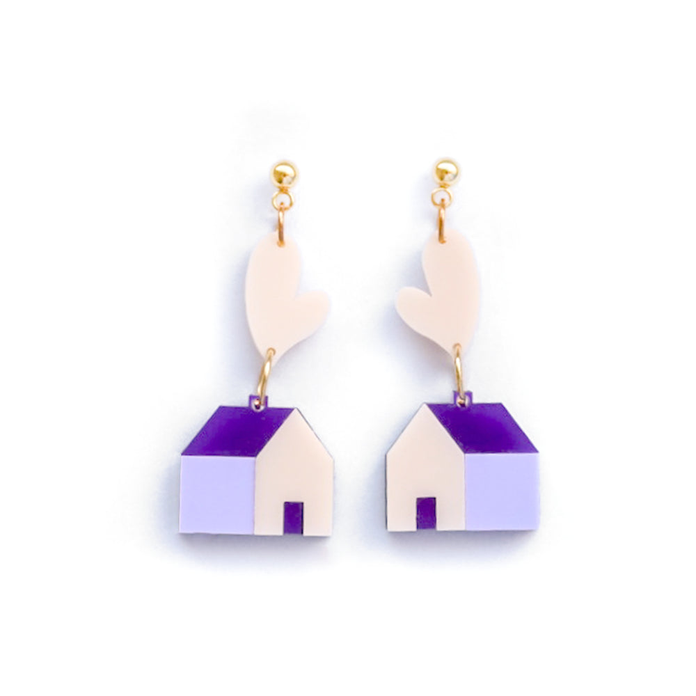 pendientes casita con humo