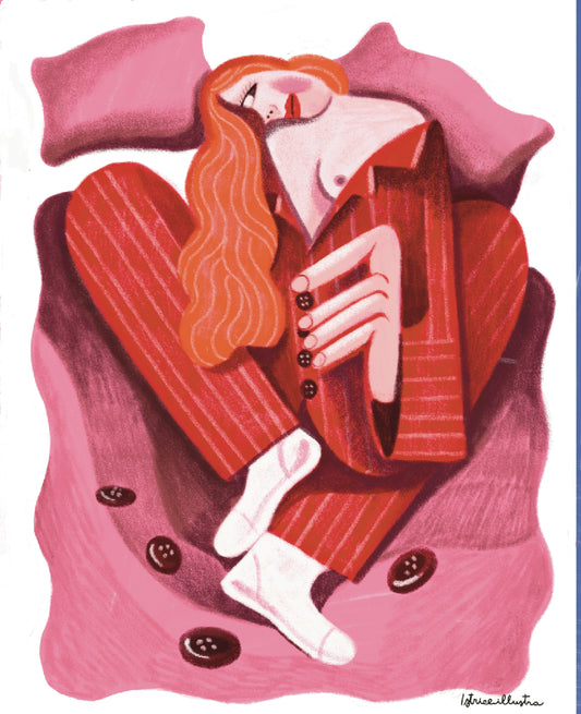 Pink Love – ilustración original de Istriceillustra | Leopardo Leopardi Barcelona