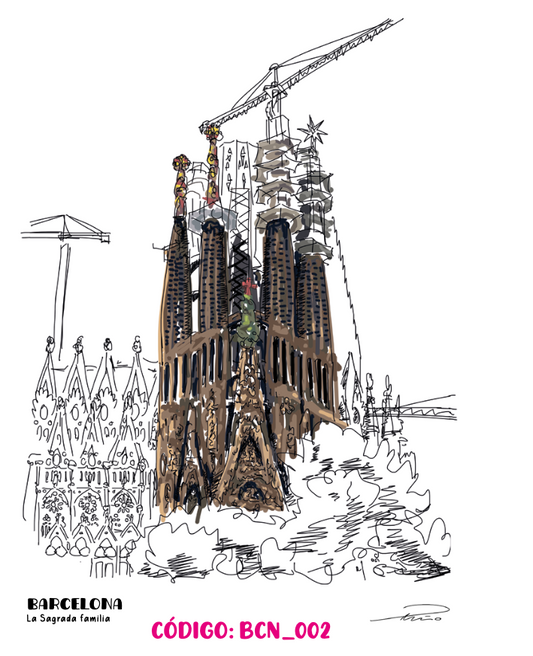 ilustracion Sagrada Familia fondo blanco