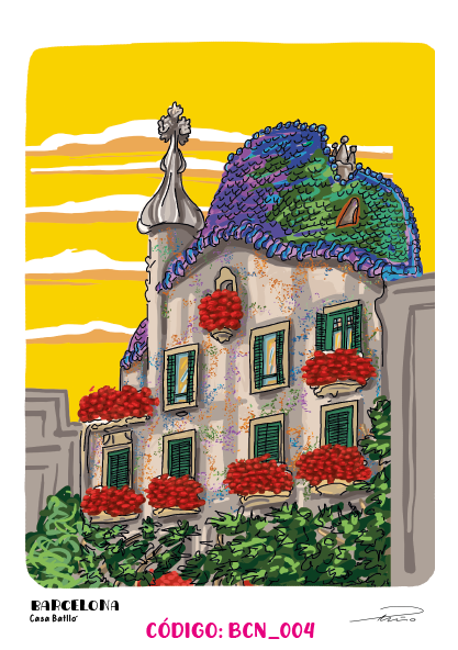 ilustracion Casa Batllò en Sant Jordi