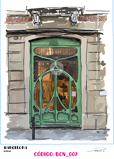 ilustracion Calles de la Vila de Gràcia