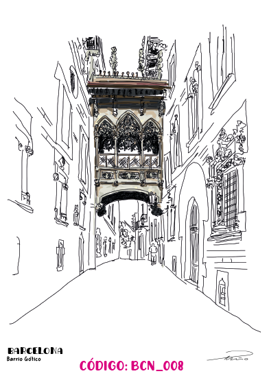 ilustracion Barrio Gótico
