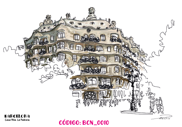 ilustracion La Pedrera fondo blanco