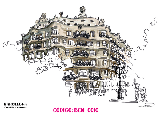 ilustracion La Pedrera fondo blanco